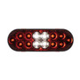 6" Oval Combo Light w/ 14 LED Stop, Turn & Tail & 16 LED Back-Up -Red LED/Red Lens