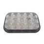 15 LED Rectangular Turn Signal Light - Amber LED/Clear Lens