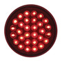 30 LED 4" Round Stop, Turn & Tail Light - Red LED/Red Lens