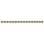 79 1/2" Stainless Bumper Light Bracket w/ Sixteen 9 LED 2" Light & Grommets - Amber LED/Amber Lens