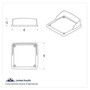 LED Square Double Face Light Bezel W/ Visor - Fits Up 38750 Series