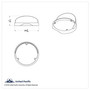 LED Round Double Face Light Bezel W/ Visor - Fits Up 38103 Series