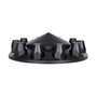 Matte Black Pointed Front Axle Cover With 33mm Thread-on Nut Cover