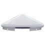 5 Even Notched Chrome Pointed Front Hub Cap - 1" Lip