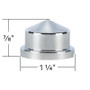 3/4" X 7/8" Chrome Plastic Pointed Nut Cover - Push-On