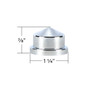 3/4" X 7/8" Chrome Plastic Pointed Nut Cover - Push-On