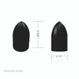 33mm X 3 7/8" Black Bullet Nut Cover - Thread-On