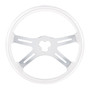 18" Glacier White Steering Wheel - 4 Spoke