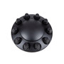 Matte Black Dome Front Axle Cover With 33mm Thread-on Nut Cover