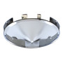 6 Uneven Notched Stainless Front Hub Cap w/ 3 Bar Spinner - 1" Lip