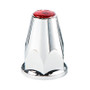 33mm X 2-3/4" Red Reflector Nut Cover W/ Flange - Push-On (20 Pack)