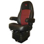 Black/Burgundy - Insert Dual Armrest Atlas II DLX Leatherette Seat Without Heat