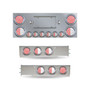 Dual Led Mud Flap Hangers & Center Panel Rear Accessory Kit (2 1/2" BOLT SPACING)