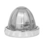SINGLE FUNCTION WATERMELON LENS - FLUSH MOUNT LARGE GLASS MARKER LIGHT KIT - CLEAR