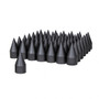33mm X 4-1/8" Matte Black Spike Nut Covers - Thread-On (60-Pack)