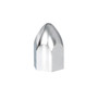 1-1/2" X 2-3/4" Chrome Plastic Bullet Nut Cover - Push-On (Bulk)