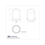 1-1/2" X 3" Chrome Plastic Pointed Nut Covers - Push-On (20-Pack)