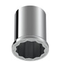 1-1/2" X 3" Chrome Plastic Pointed Nut Covers - Push-On (20-Pack)