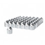 1-1/2" X 2-1/4" Chrome Plastic Standard Nut Covers - Push-On (Box Of 20 )