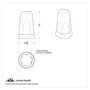 33mm X 3-1/4" Chrome Plastic Tall Classic Nut Covers - Push-On (60-Pack)
