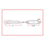 6" CLEAR RED MARKER SLIM FLATLINE LED LIGHT - 9 DIODES