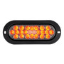 SMOKE LENS OVAL FLANGE MOUNT PEARL LED SEALED LIGHT