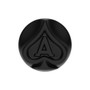 Ace Of Spades Air Valve Knob - Matte Black With Gloss Black Inlay