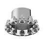 Dome Rear Axle Cover With 33mm Standard Style Push-On Nut Covers - Chrome