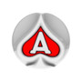 Ace of Spades Air Valve Knob - Pearl White With Gloss Red Inlay