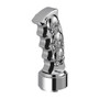 THREAD-ON SKULLS PISTOL GRIP GEARSHIFT KNOB WITH CHROME 9/10 SPEED ADAPTER - CHROME
