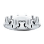 DOME FRONT AXLE COVER WITH 33MM STANDARD STYLE PUSH-ON NUT COVERS - CHROME