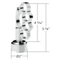 THREAD-ON KNUCKLE GEARSHIFT KNOB WITH CHROME 9/10 SPEED ADAPTER - CHROME