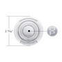 CHROME ALUMINUM STEERING WHEEL HORN BUTTON WITH UP LOGO