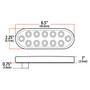 6″ Amber Turn & Marker to Amber Strobe LED Oval Light – 12 Diodes