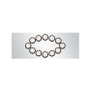 Rear Frame Filler Panel With Twelve 2 Inch Round Red LEDs - Clear Lens