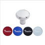 DELUXE ALUMINUM SCREW-ON AIR VALVE KNOB WITH MULTI-COLOR GLOSSY TRAILER STICKER