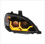 "Blackout" Projection Headlight W/Dual Function Light Bar For 2001-2020 Freightliner Columbia