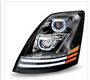 Volvo VNL LED Projector Headlight Assembly -  Chrome