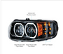 High Power 10 LED Blackout Headlight W/6 LED Turn &amp;  100 LED Halo For 2008-15 PB 388 &amp; 2008-2020 389