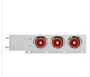 3-3/4" BOLT PATTERN SS SPRING LOADED BAR WITH 6X 4" 13 LED ABYSS LIGHTS & VISORS - (PAIR)