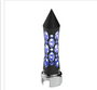 THREAD-ON DAYTONA STYLE SPIKE GEARSHIFT KNOB WITH LED 13/15/18 SPEED ADAPTER - BLACK/AMBER LED