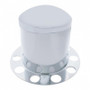Stainless Dome Rear Axle Cover 3PC Kit With 1-1/2" Nut Cover - Aluminum Wheel