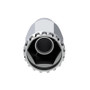 33mm X 4" Chrome Plastic Extra Tall Nut Covers With Flange - Thread-On (60-Pack)