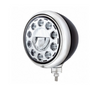 Black Guide Headlight 11 LED Bulb - Chrome