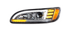 Projection Headlight With LED Sequential Turn & DRL For 2005-2015 Peterbilt 386