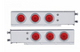 3-3/4" Bolt Pattern Stainless Spring Loaded Light Bar With 6X 4" 10 LED Lights (Pair)