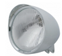 Motorcycle Chrome "Chopper" Headlight With Smooth Visor H4 Bulb