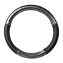 Heavy Duty 18" Steering Wheel Covers Black Carbon Fiber With Chrome Trims In Deluxe Accents Series-Grand General-54015