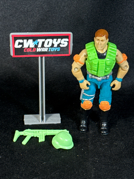 1990 GI Joe Rapid Fire Complete Helmet Armor Gun 37023