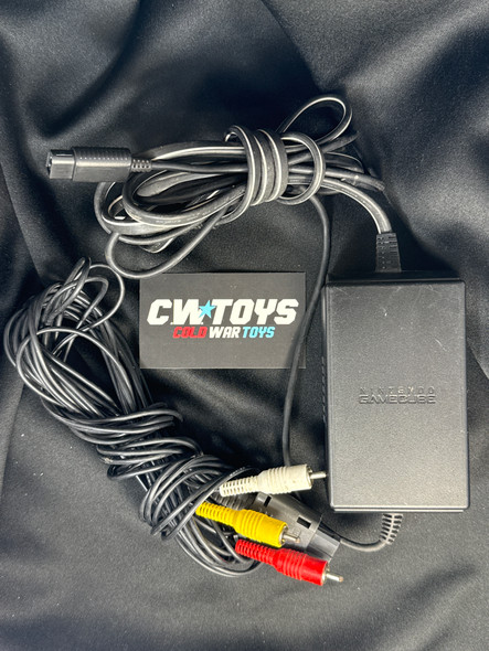 Official Nintendo Gamecube Power Supply AC Adapter Power Cord & AV cables